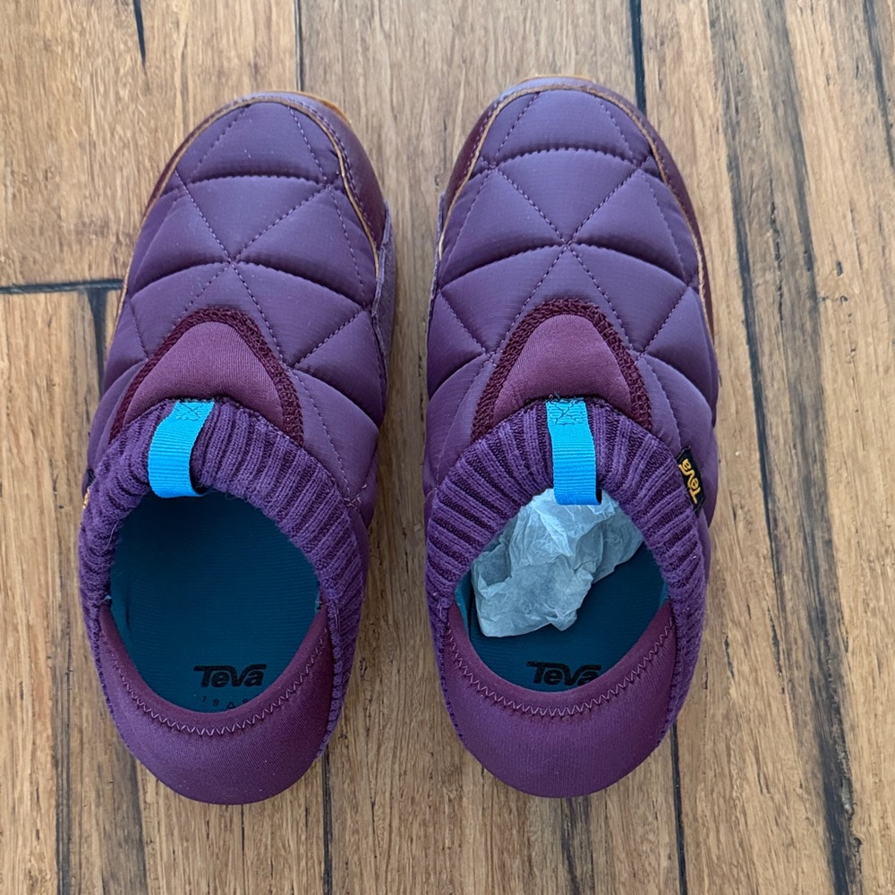 Teva Kids' Quilted Purple Slippers